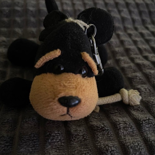 Dog keychain new, black