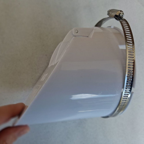 PVC Drain Pipe Cover Φ110 New with Stainless Steel Collar