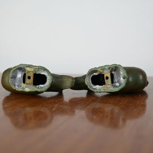 Mandarin duck decorative metal birds pair used