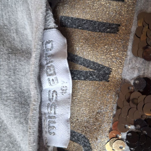 Miss Ebita blouse used gray with print for 10 years old
