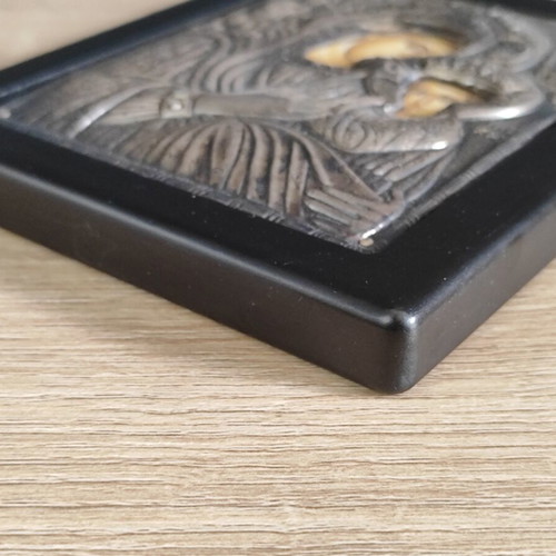 Silver Icon Panagia Anagennisis 17 x 14 cm used, silver 950