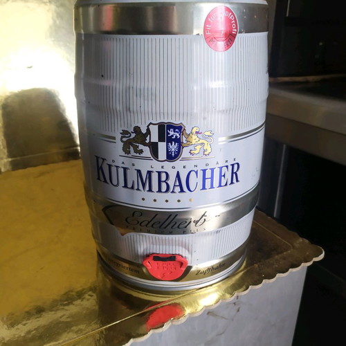 Kulmbacher beer collectible metal barrel 5lt