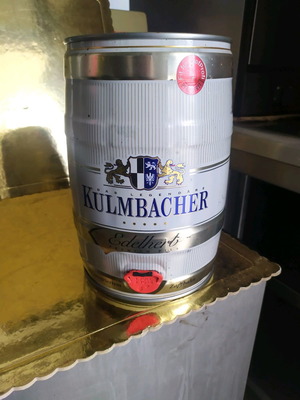 Kulmbacher beer collectible metal barrel 5lt