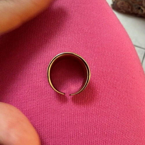 Zara minimal gold steel rose champagne ring like new