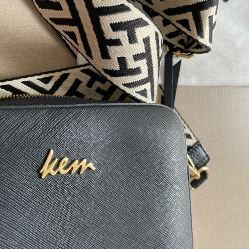 Kem crossbody bag black like new with two straps