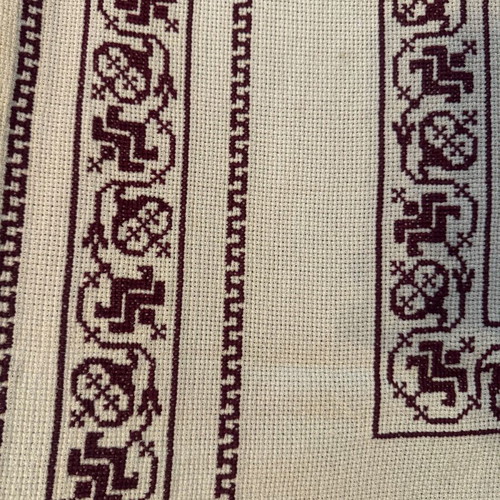Handmade large table runner hand embroidered like new