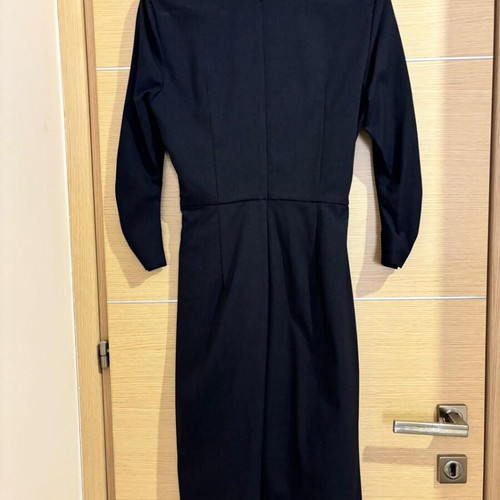 Zara office dress below the knee with 3/4 sleeve like new, blue