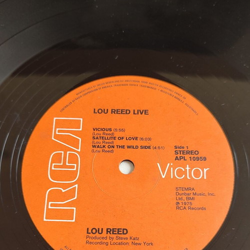 Lou Reed Live vinyl LP used, RCA 1975, rock