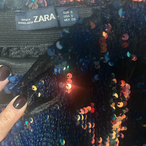 Zara skirt with sequins like new, size S