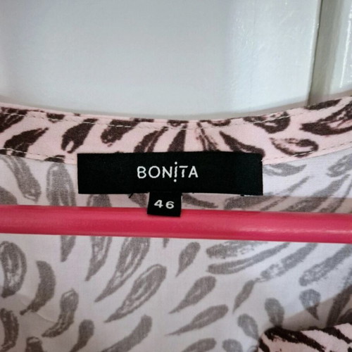 Bonita tunic blouse like new, size L, beige and pink