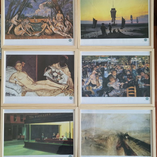 Classic art prints 25 new 41×32cm wood plastic frames