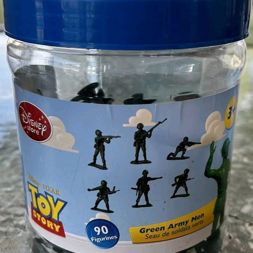 Toy Story Green Army Men Bucket like new