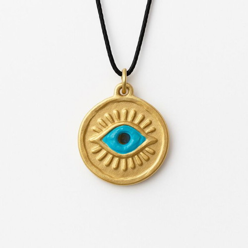 Handmade eye pendant hand-painted from plastic