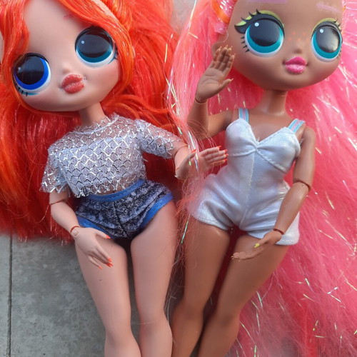 LOL Surprise OMG dolls Major Lady and Neonlicious, lot of 2