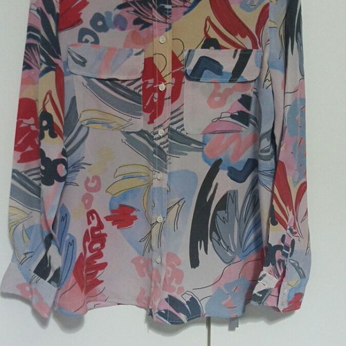 Marella silk shirt women's used, multicolor, size S
