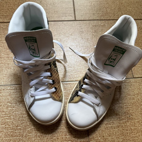 Adidas Stan Smith snake skin mid sneakers used size 39.5