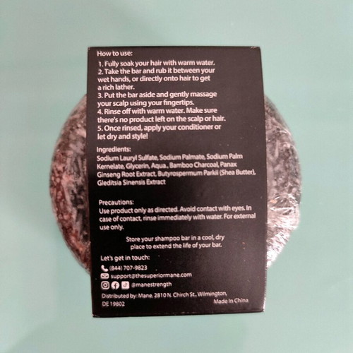 Mane shampoo bar for gray hair reduction, new