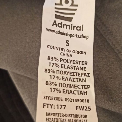 Admiral women's thin gym leggings like new, gray, size S