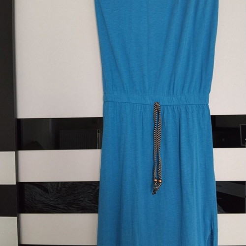 Musk strapless maxi dress, blue, size S