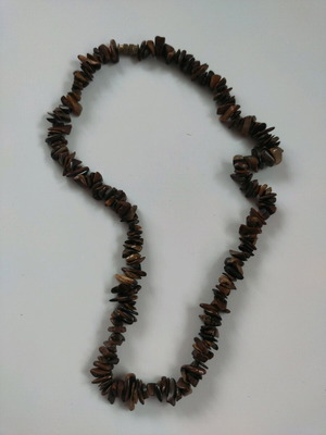 Necklace like new, stylish women's natural stone brown
