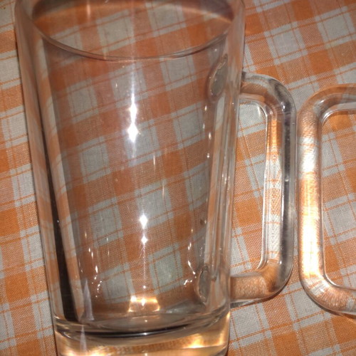 Glass mugs used, set of 2 for hot drinks