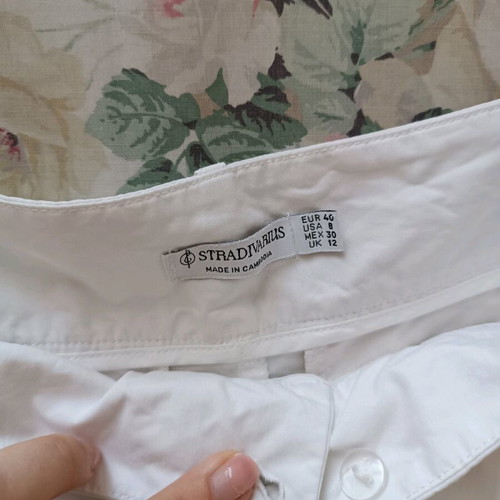 Stradivarius White Pants Like New Size L