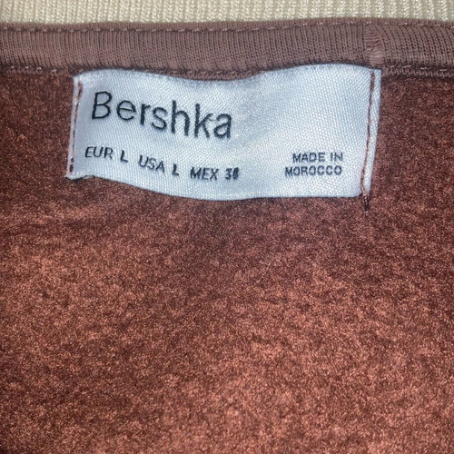 Bershka college jacket cardigan used brown-beige with logo