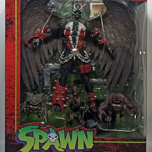King Spawn 2023 figure with wings and demon minions, new