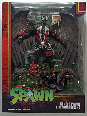 King Spawn 2023 figure with wings and demon minions, new