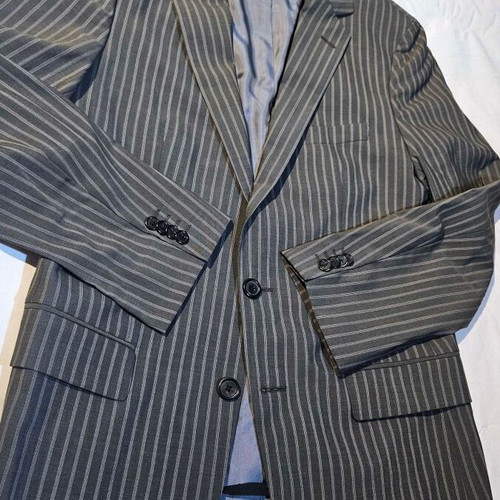 HUGO BOSS Men's Jacket Grey with Stripes Size M Used