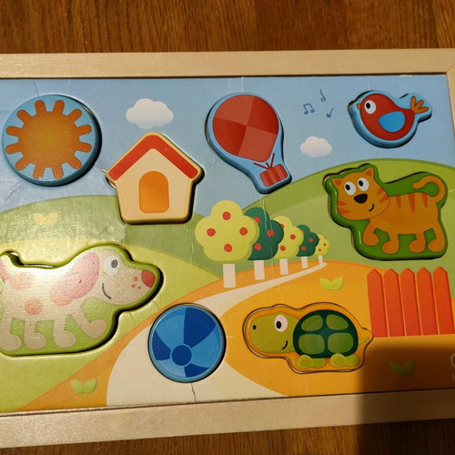 Puzzles game like new, 3 boards with sea and dinosaur themes