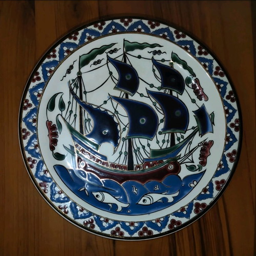 Olympia vintage ceramic plate 10" with 24K gold like new