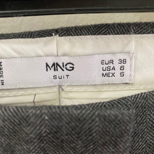 Mango gray zip culottes size 38 like new