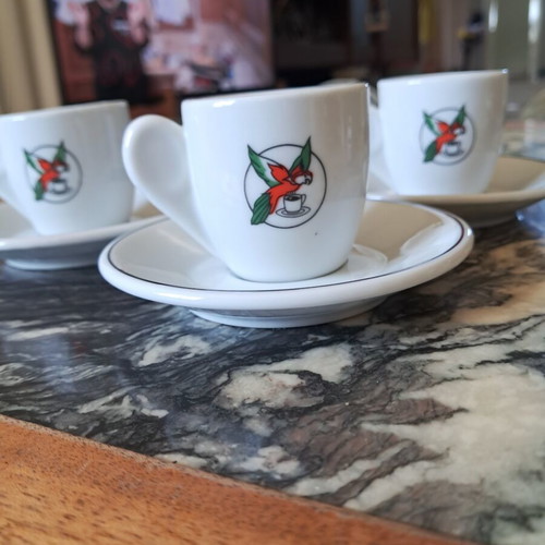 Loumidis Collectible Coffee Cups Set of 3 Like New, Thick Porcelain