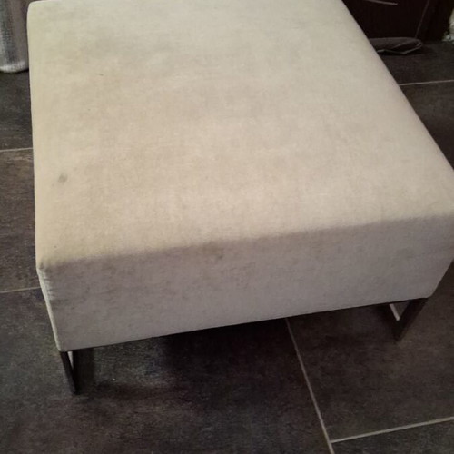 Living room stool used with metal legs 72×72 cm and 43 cm height