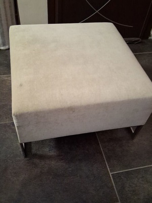Living room stool used with metal legs 72×72 cm and 43 cm height