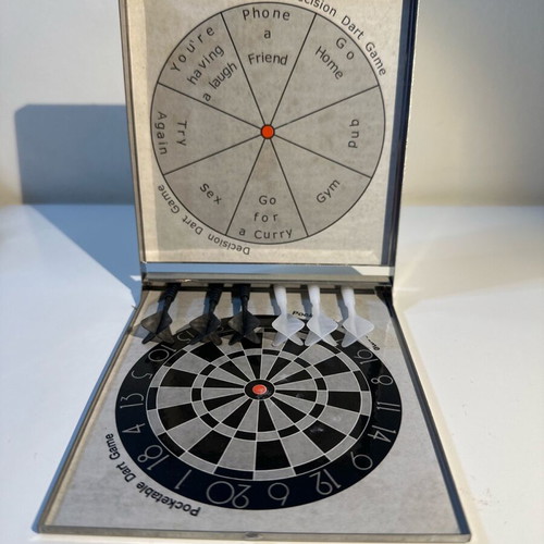 Inox office dartboard with magnetic darts like new