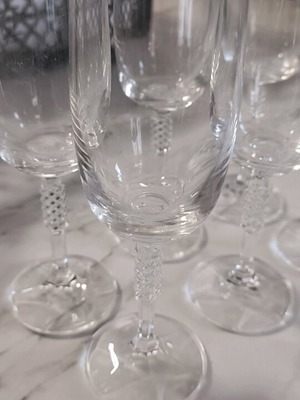 Champagne glasses stemmed pack of 6, new crystal