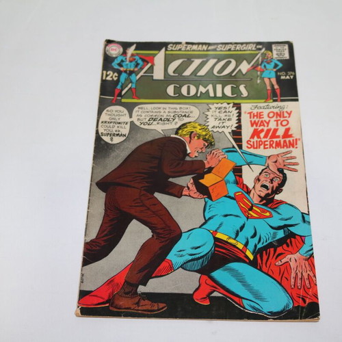 Superman and Supergirl Action Comics 376 May 1969 used