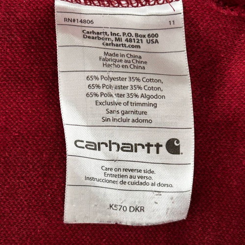 Carhartt Wip polo shirt with chest pocket XL used, red