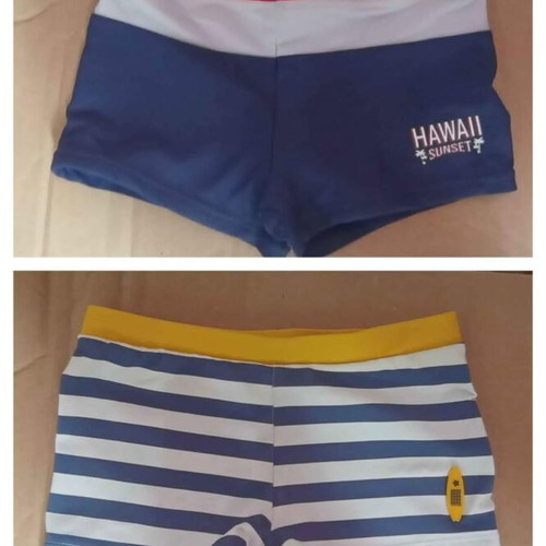 Zara children's swimwear used for 4 years old, blue and yellow, set of 2