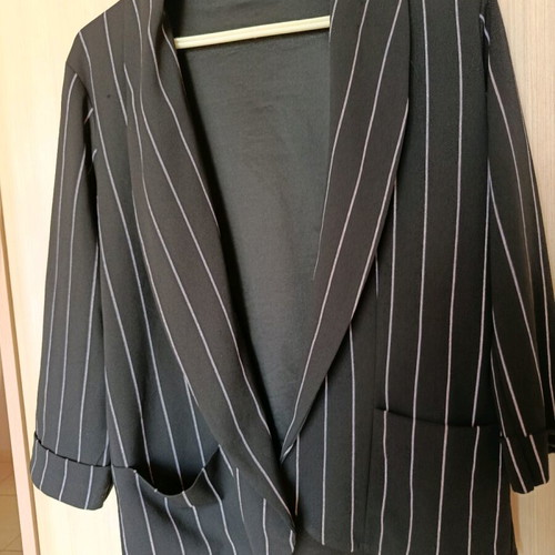 Black and white jacket used, Made in Italy, One Size