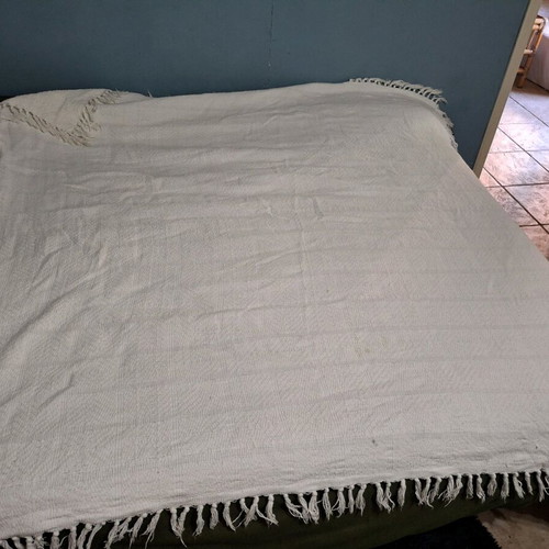 Handmade knitted throw like new 150×140