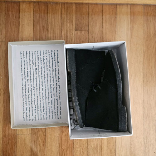 Clarks Desert boots size 42.5 black like new