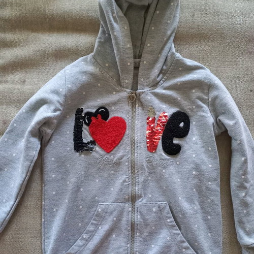 Zara sweatshirt and sweatshirt jacket for girl 4-5 years like new, 2 pieces