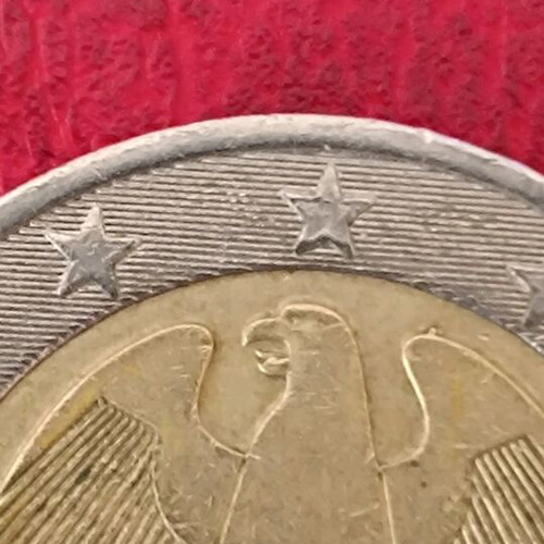 Germany 2 Euro 2016 used with eagle mouth error