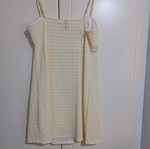Yellow checked dress H&M like new, size L
