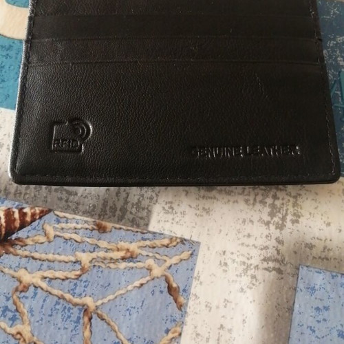 Diplomat leather card holder new with RFID and clip closure