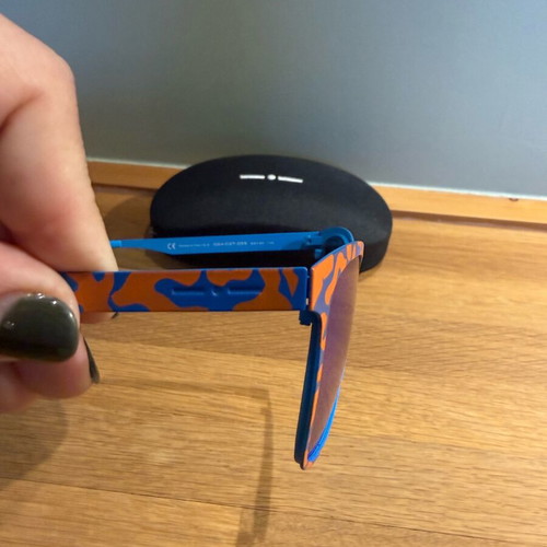 Italia Independent unisex mirror sunglasses like new, blue and orange