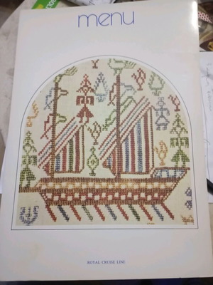 Souvenir menu used from Royal Cruise Line cruise trip